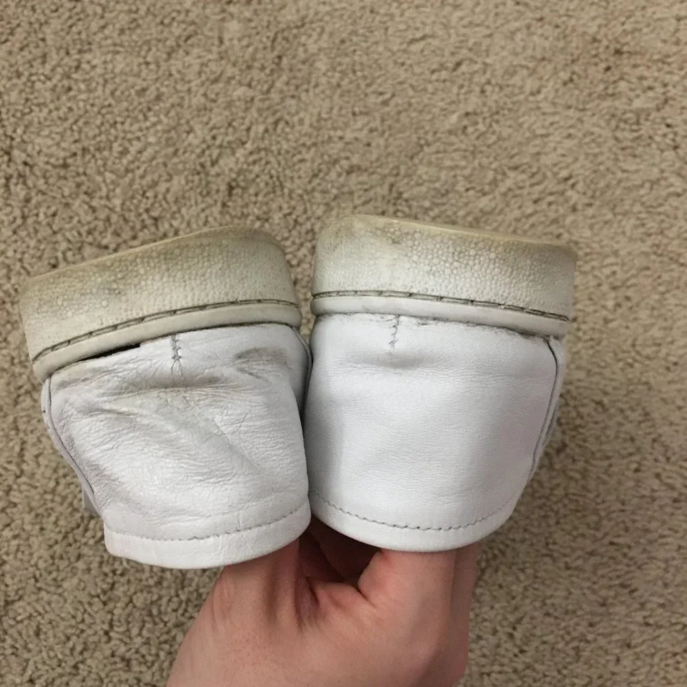 Zara women leather mule plimsolls with bow size 8 ref: 1751/101